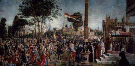 The Martyrdom of the Pilgrims and the Funeral of St. Ursula, from the St. Ursula Cycle od Vittore Carpaccio