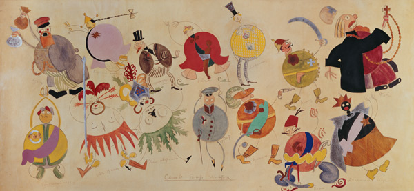 Costume designs for 'Misteriya-Buff' od Vladimir Mayakovsky