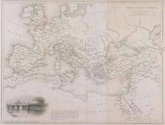 The Roman Empire, c.1850 (engraving) od W Hughes