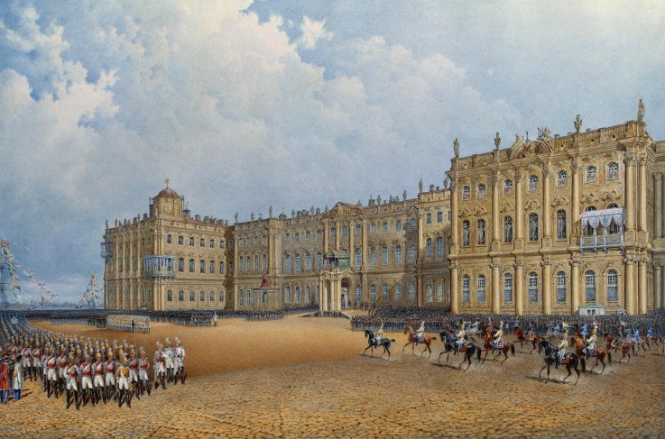 View of the Winter Palace from the Admiralty od Wassili Sadownikow