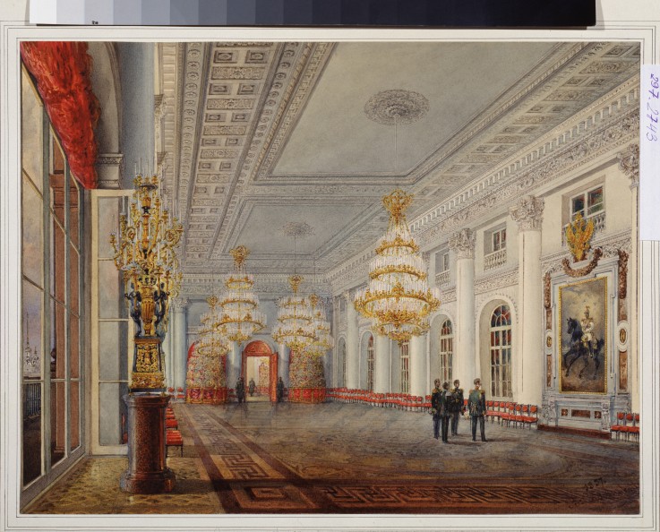 The Great Hall (Nicholas Hall) of the Winter palace in St. Petersburg od Wassili Sadownikow