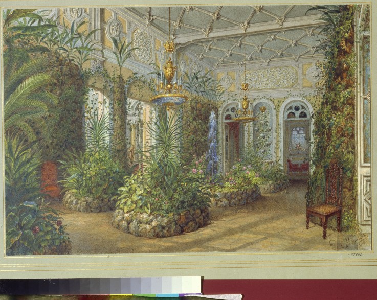 The Winter garden in the Yusupov Palace in St. Petersburg od Wassili Sadownikow