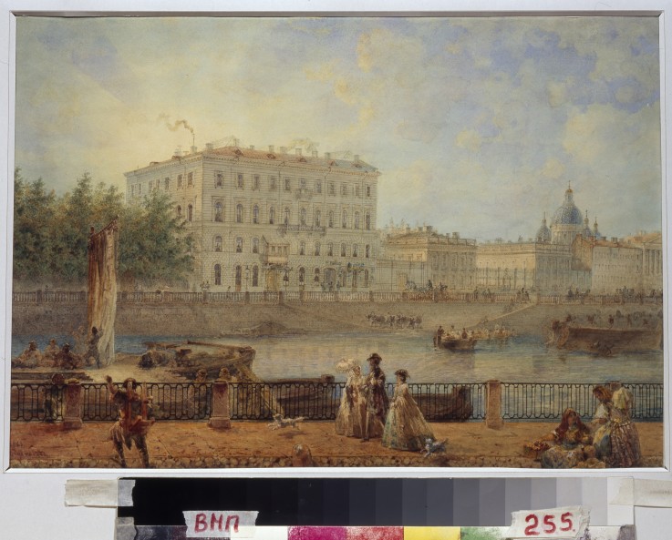 Saint Petersburg. View of the Fontanka River and the Derzhavin House od Wassili Sadownikow
