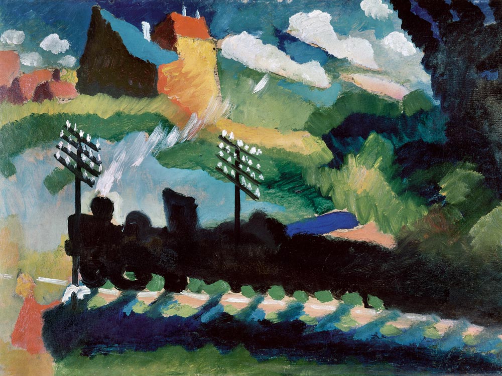 Railway near Murnau od Wassily Kandinsky