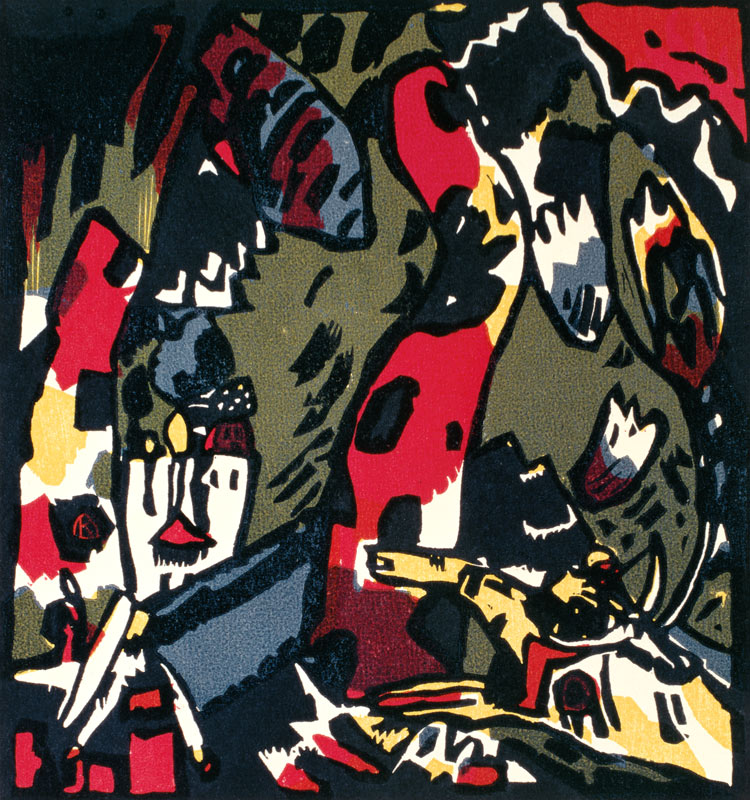 Reiter in Landschaft (Bogenschütze) od Wassily Kandinsky