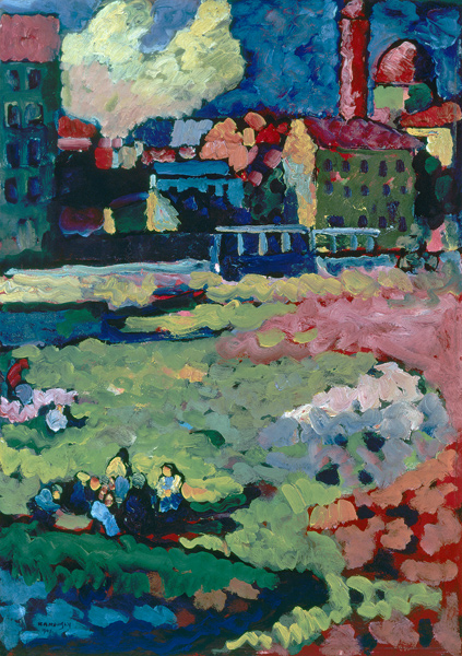 In front of town. (Munich) od Wassily Kandinsky