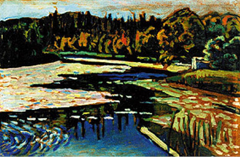 River in autumn. od Wassily Kandinsky
