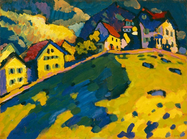 Study For Houses on A Hill od Wassily Kandinsky