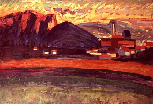 Landscape with Hills od Wassily Kandinsky