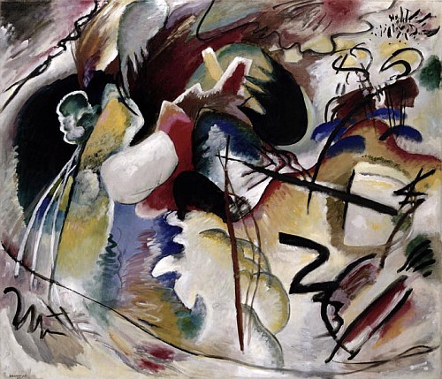 Painting with white form od Wassily Kandinsky