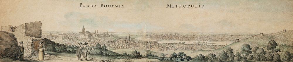 Great View of Prague od Wenceslaus Hollar