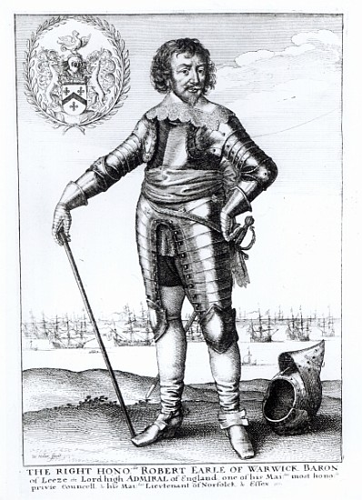 Robert Rich, 2nd Earl of Warwick od Wenceslaus Hollar