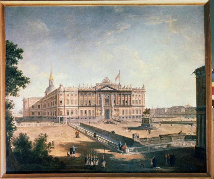 View of the Michael Palace and the Connetable Square in St. Petersburg od Werkst. Alexejew
