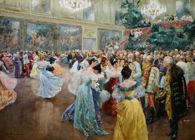 Court ball in Vienna od Wilhelm Gause