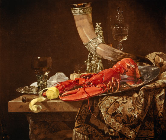 Still life with drinking horn of the Sebastiangilde od Willem Kalf