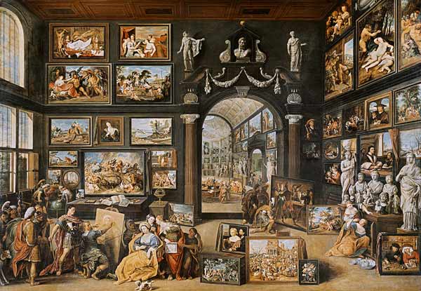 The Studio of Apelles od Willem van II Haecht
