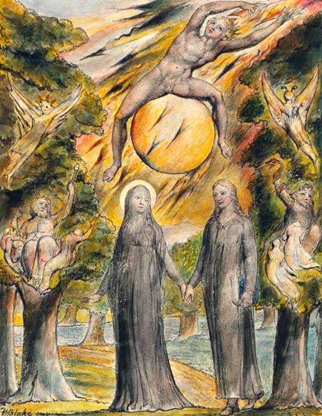 The Sun in His Wrath (from John Milton's L'Allegro and Il Penseroso) od William Blake