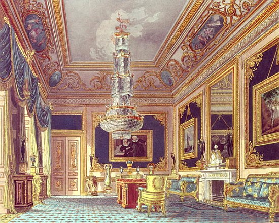 The Blue Velvet Room, Carlton House from Pyne''s ''Royal Residences'' od William Henry Pyne