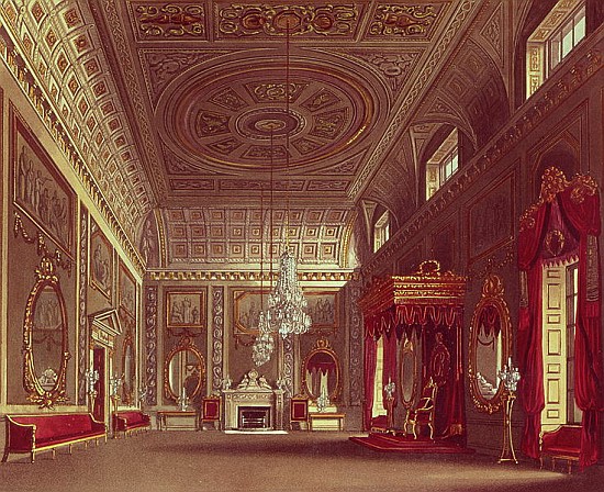 The Saloon, Buckingham Palace from Pyne''s ''Royal Residences'' od William Henry Pyne