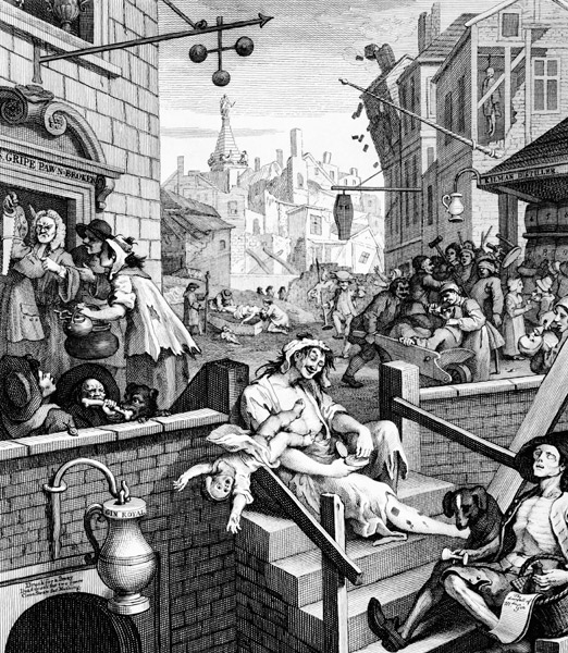 Gin Lane od William Hogarth