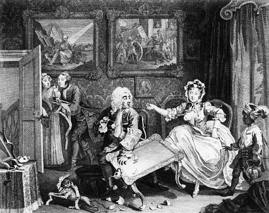 A Harlot''s Progress, plate II, Quarrels with her Jew Protector od William Hogarth