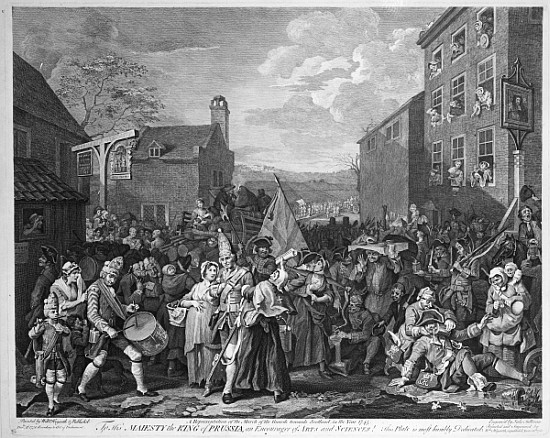 A Representation of the March of the Guards towards Scotland in the Year 1745, published 1750 od William Hogarth
