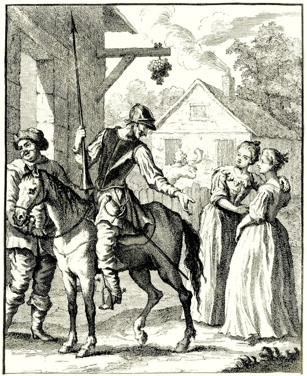 Illustration to the book "Don Quijote de la Mancha" by M. de Cervantes od William Hogarth