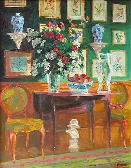 Green Chairs, 2003 (oil on board)  od William  Ireland