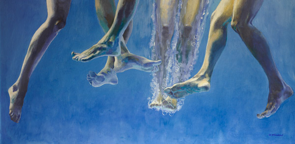 Plunge (oil on board)  od William  Ireland