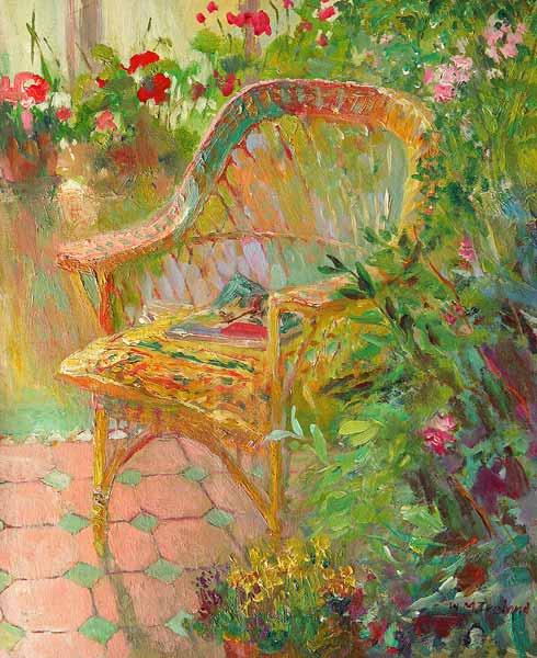 Wicker Chair, 2000 (oil on board) 