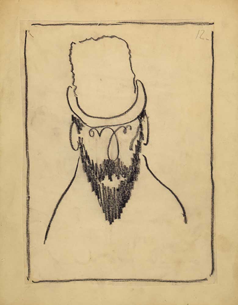 Bearded Man in Bowler Hat od William Nicholson