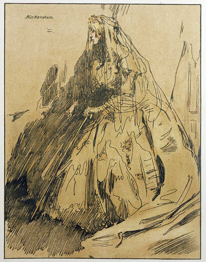 Miss Havisham, illustration from Characters of Romance, first published 1900 od William Nicholson