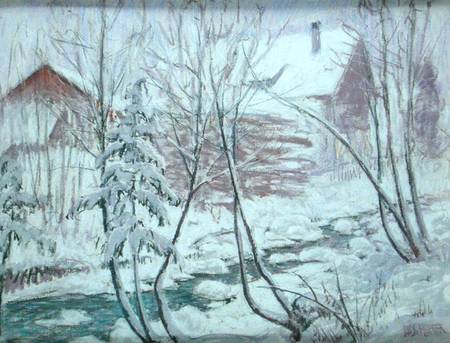 Chalets in the Snow od William Samuel Horton