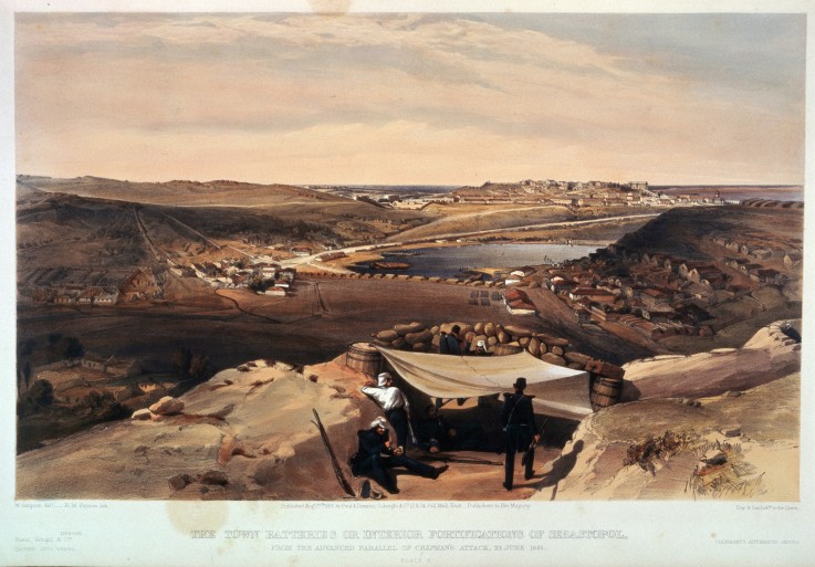 The town batteries, or interior fortifications of Sevastopol on 23 June 1855 od William Simpson