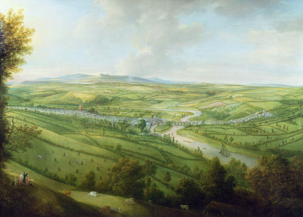 Prospect of Totnes, Devon od William Tomkins