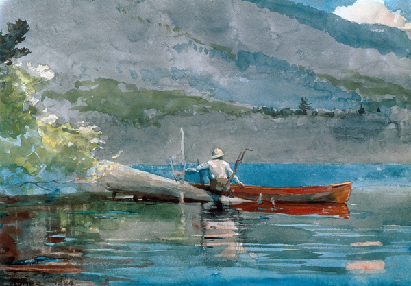 The red canoe. od Winslow Homer