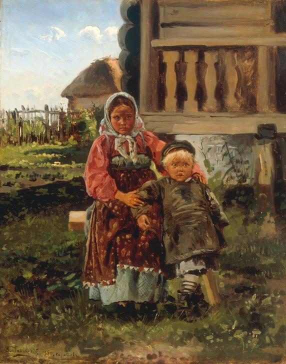 Village Children od Wladimir Jegorowitsch Makowski