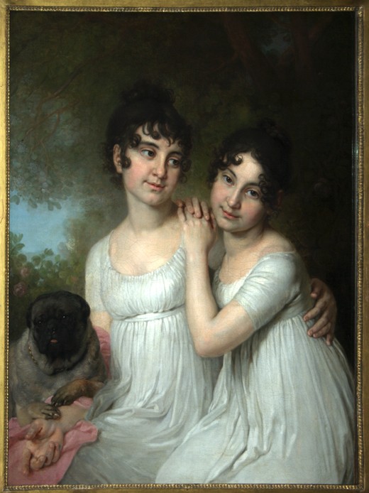 Portrait of Countesses E.A. and A.A. Kurakin od Wladimir Lukitsch Borowikowski