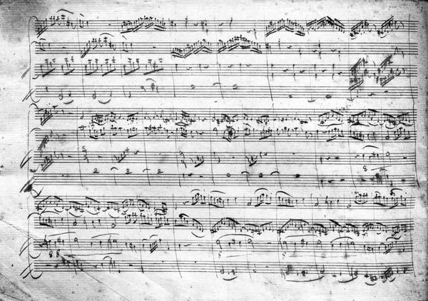 Trio in G major for violin, harpsichord and violoncello (K 496) 1786 (2nd page)