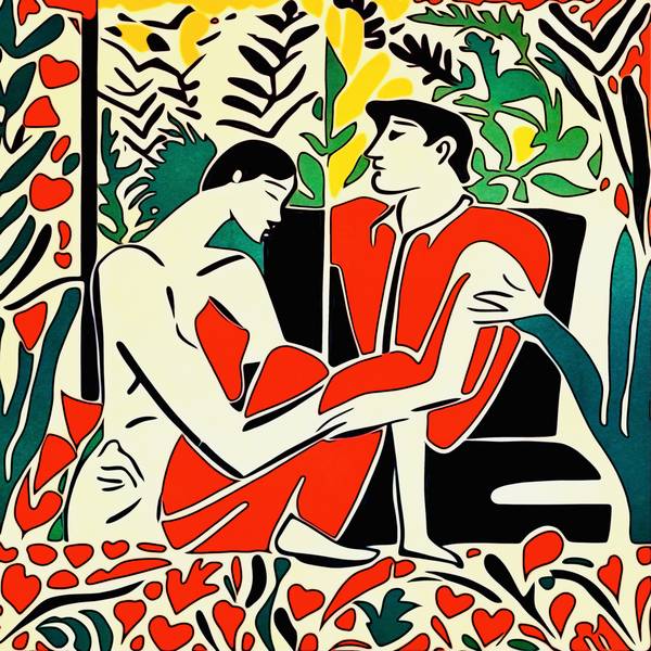 Liebespaar, Motiv 2-Matisse inspired od zamart