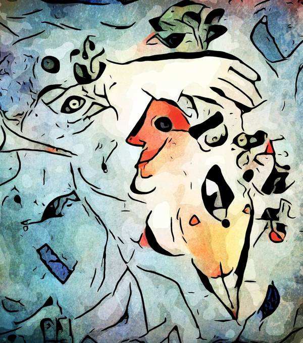 Miro trifft Chagall (Le ciel bleu) od zamart